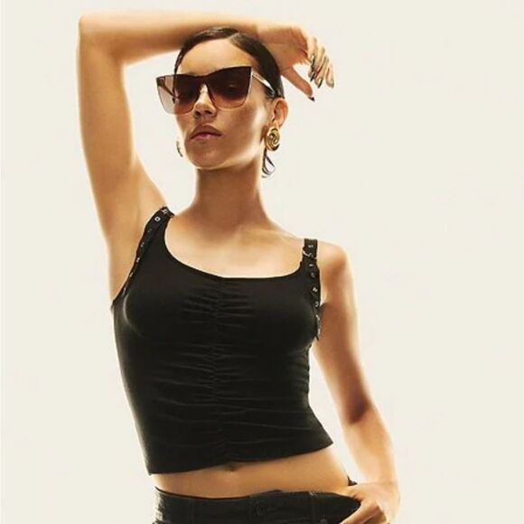 Quay Australia Come Thru 57MM Cat Eye Sunglasses- Doe/Brown Fawn display picture 1